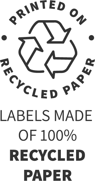 News - Labels of 100% recycled paper